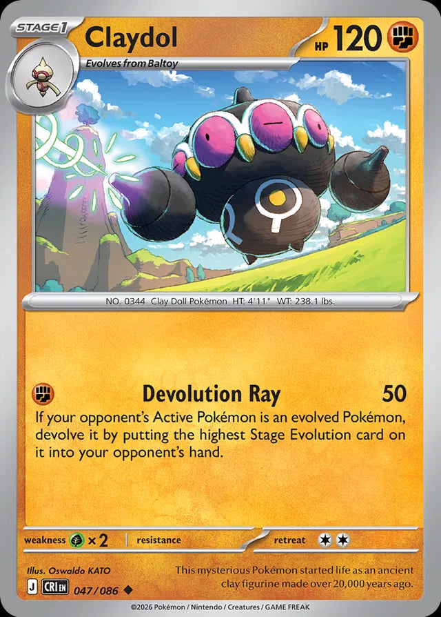 Chaos Rising Claydol #047/86